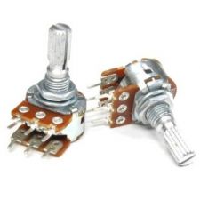 Potmeter 16 mm lineair stereo