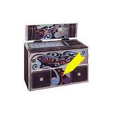 Rockola plastic voor voorfront onder model 470