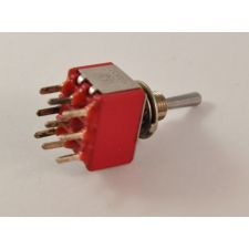 Miniatuur tuimelschakelaar 3 polig om - aan/(aan) - 8301 - soldeerpinnen