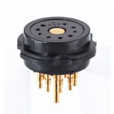 CMC 9 pens vergulde buisvoet zwart bakeliet 