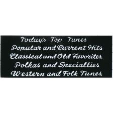 Wurlitzer 1700/1800/1900/2000 classificatie strips zwart