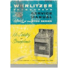 Wurlitzer 2700 series phonograph service manual
