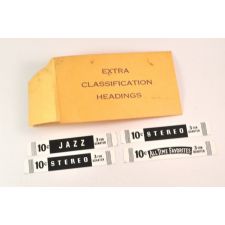 Extra Classification Headings for Seeburg Wallbox