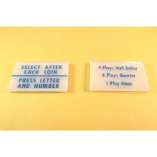 Wurlitzer 2300, 2310 en 2304 glaasjes voor toetsenbord