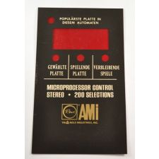 Rowe AMI Selectie display card - Duits