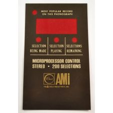Rowe AMI Selectie display card - Engels