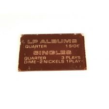 Rockola 500-505 Phonette Pricing Glass - part# 37608