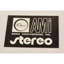 Plastic kaartje Rowe International Stereo