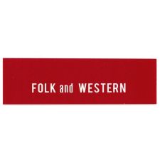 F&W Categorie kaartje voor drukknop rol V