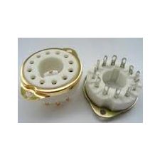 12 polige buisvoet van keramisch materiaal met vergulde contacten