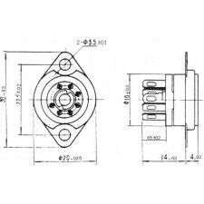 7 polige keramische buisvoet