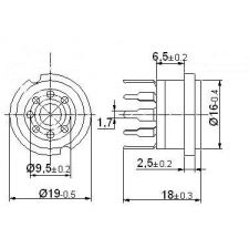 7 polige keramische buisvoet pcb
