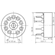 9 polige buisvoet pcb