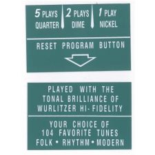 Wurlitzer 2104 plastics in titelkaartjes houder (groen)