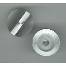 Aluminium knop mat groot