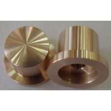 Aluminium knop goud klein