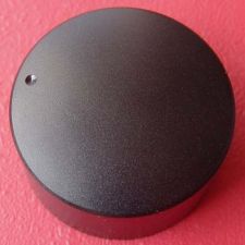 Aluminium knop mat large zwart