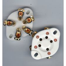 5 polige grote buisvoet keramisch verguld