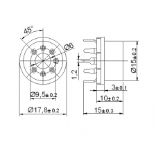 7 polige buisvoet pcb
