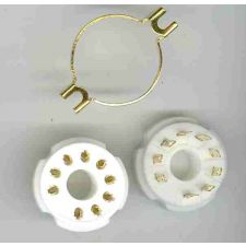 9 polige vergulde magnoval buisvoet