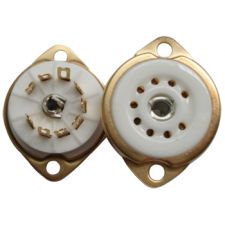 9 polige buisvoet van keramisch materiaal verguld