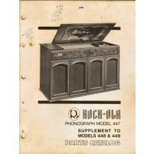 Rock–ola model 447 & supplement to 448 & 449 parts catalog