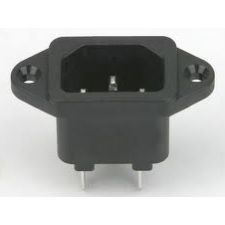 Zwarte AC voedingsconnector, chassis plug