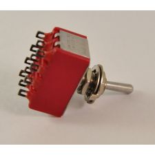 Miniatuur tuimelschakelaar 4 polig om - aan/aan - soldeerogen