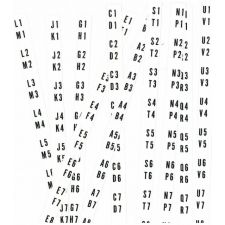 LPC1 t/m LS2 stickers voor programma bord