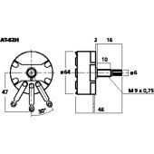 L-pad luidsprekerregelaar mono 100 Watt 8 Ohm