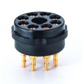 CMC 8 pens vergulde buisvoet bakeliet zwart