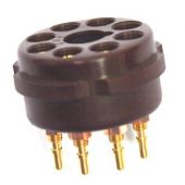 CMC 8 pens vergulde buisvoet bakeliet bruin