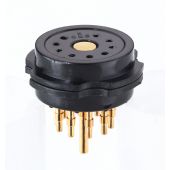 CMC 9 pens vergulde buisvoet zwart bakeliet 