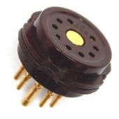 CMC 9 pens vergulde buisvoet bakeliet bruin