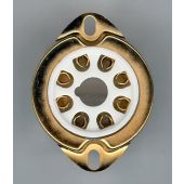 8 polige buisvoet met montagebeugel verguld