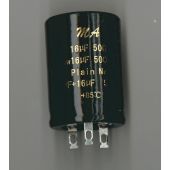 Bekerelco condensator 100 + 100 uF 500 Volt