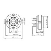 8 polige buisvoet van keramisch materiaal goud