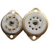 9 polige buisvoet van keramisch materiaal verguld